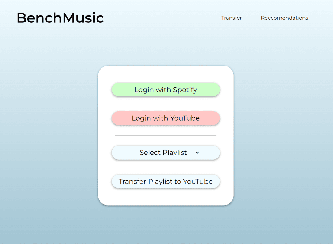 BenchMusic - Playlist Converter