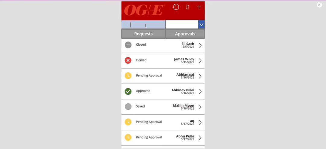 OG&E Job Progression Application
